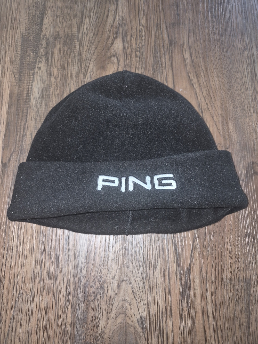 Vintage PING Men’s Black Logo Fleece Beanie